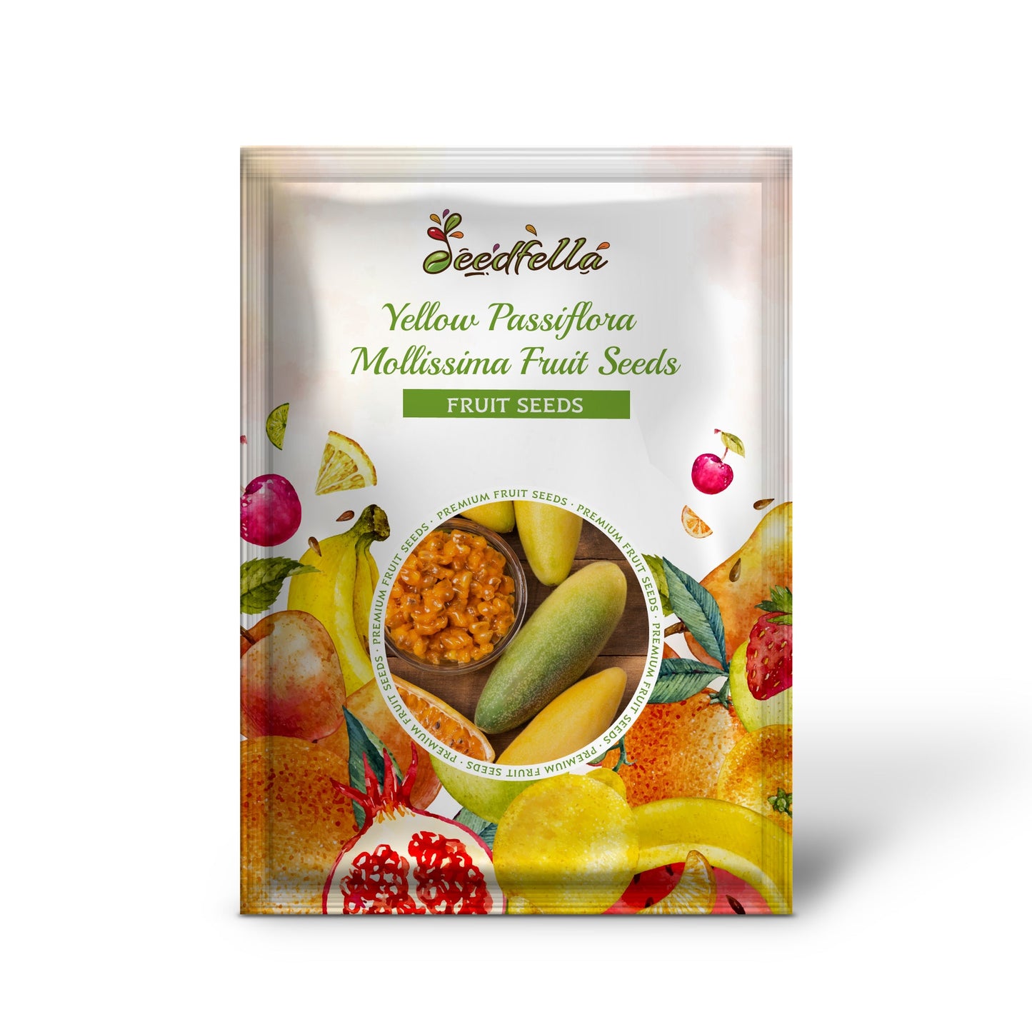 Yellow Passiflora Mollissima Fruit Seeds Planting