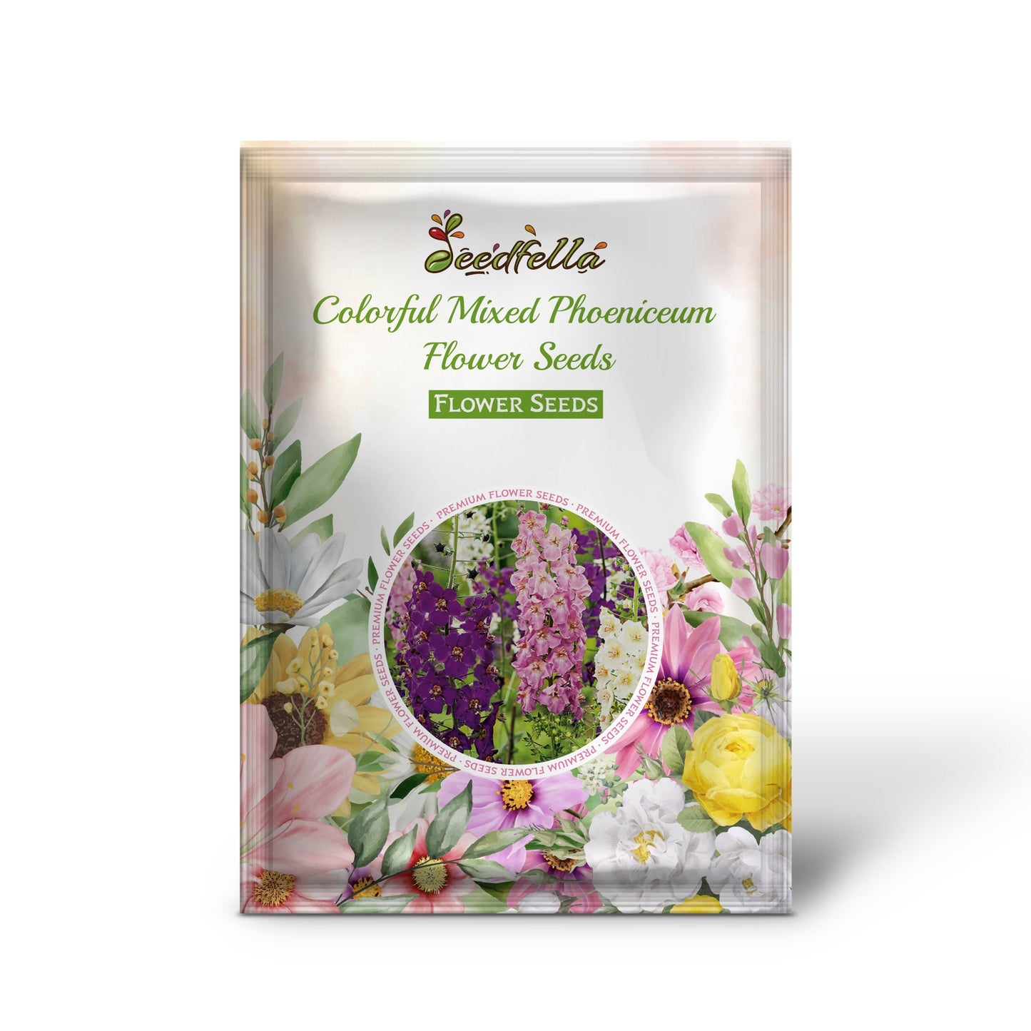 Mixed Phoeniceum Flowers Blooming in Garden Beds